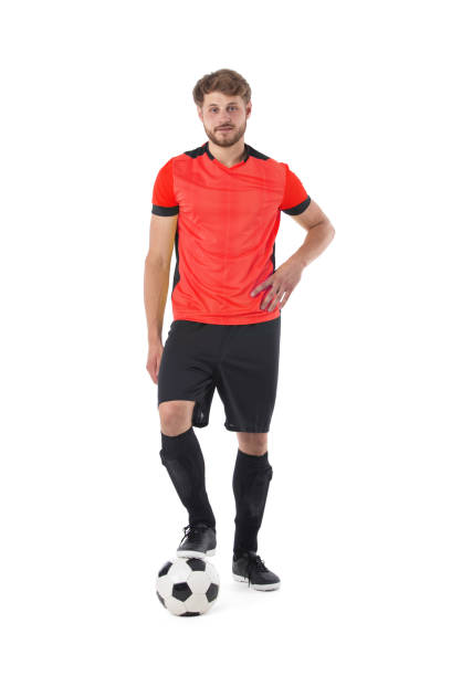 istock Soccer player isolated on white 1410829987