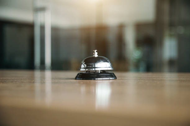 istock Hotel service bell , concept of first class service business. 1410830725