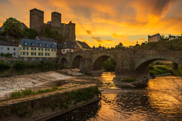 istock Sunset in Runkel/Germany on the Lahn 1410831849