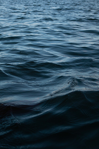 Water texture background. Deep lake. Waves.