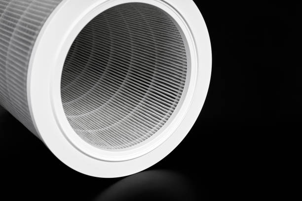 istock Dust contaminated home air purifier filter on dark background 1410835709