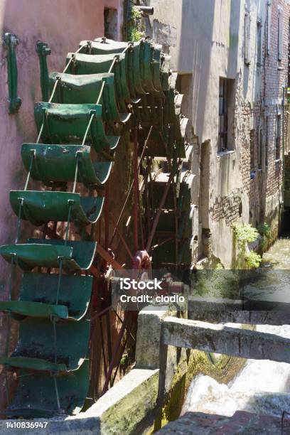 Old Watermill At Capergnanica Cremona Province Italy Stock Photo - Download Image Now