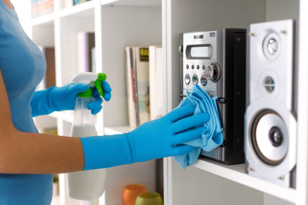 mujer limpiando en casa con detergente - all laundry detergent audio fotografías e imágenes de stock