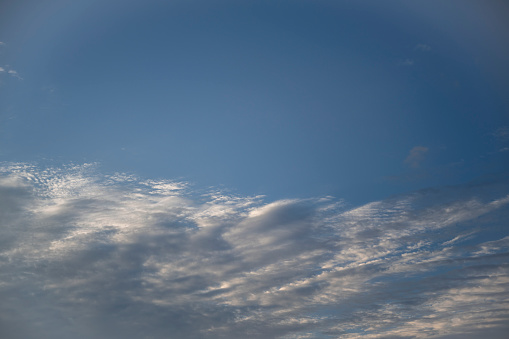 Dramatic, painterish morning sky in summer (July) captured in Atlanta, Georgia, just after sunrise. The image is part of a series of images captured with a full frame mirrorless camera at low (64) ISO rendering professional quality large, clean (noiseless) files.