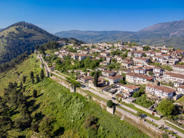 istock Berat old town castle on the hill 1410847068
