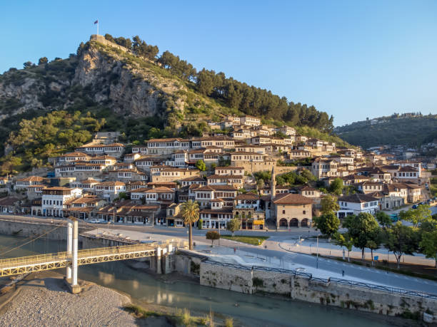 istock Berat old town from drone in Albania 1410847096