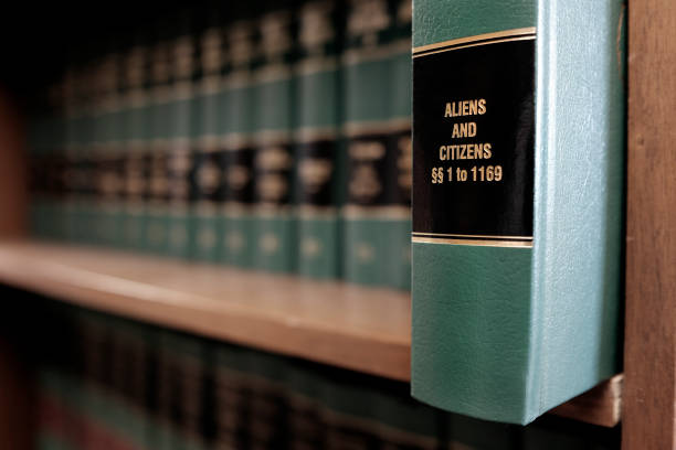 istock Lawbooks on Shelf for Study Legal Knowledge Aliens and Citizens 1410848328