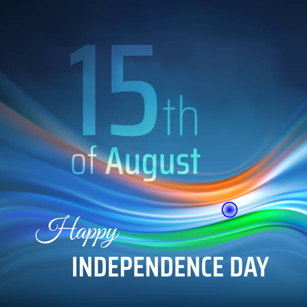 August 15, independence day india, vector template. Abstract india flag background. Blurred light lines of indian flag colors in blue sky. National holiday 15th of august. Happy independence day card August 15, independence day india, vector template. Abstract india flag background. Blurred light lines of indian flag colors in blue sky. National holiday 15th of august. Happy independence day card Happy Independence Day stock illustrations