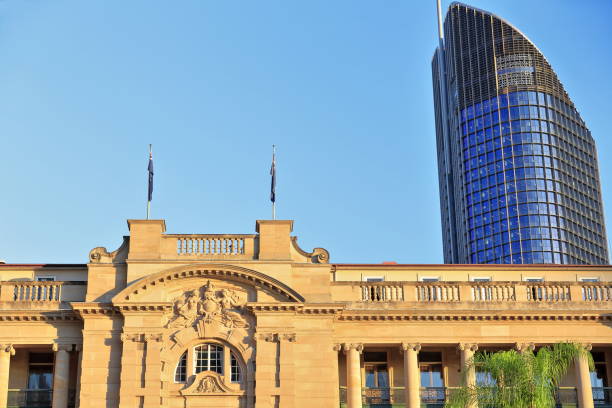 istock Ancient Land Administration heritage building-State Government administrative skyscraper. Brisbane-Australia-099 1410852152