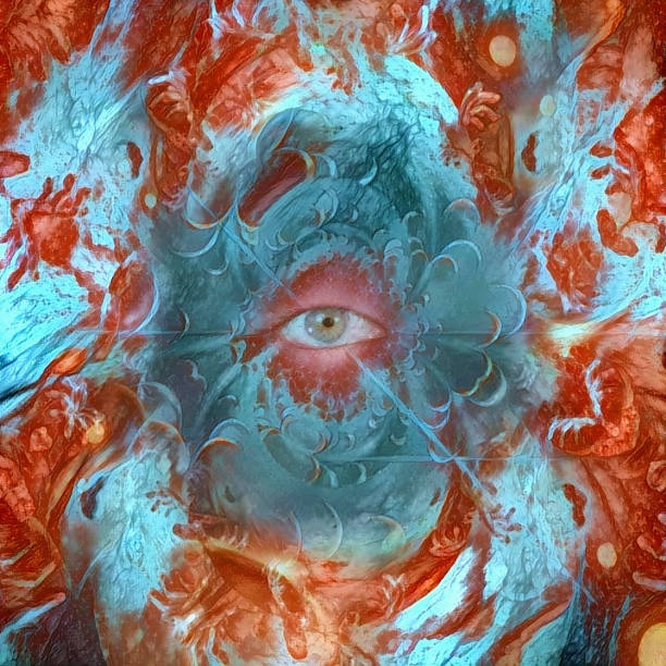 istock Mystic eye. Abstract painting 1410859093