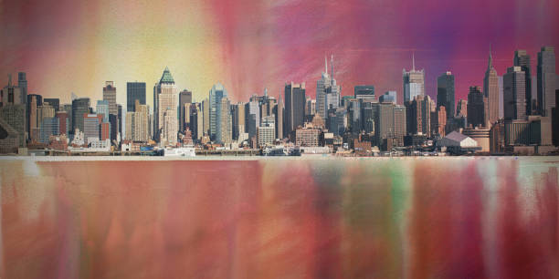 istock Modern art. New York cityscape 1410859200