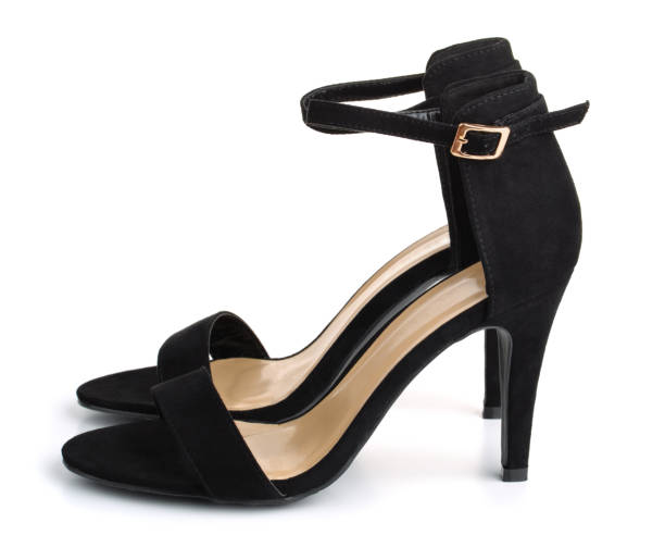 istock Black suede high heel shoes 1410864446