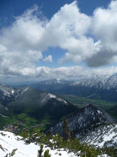 Ettal monastery from Ochsensitz mountain, Bavaria, Germany