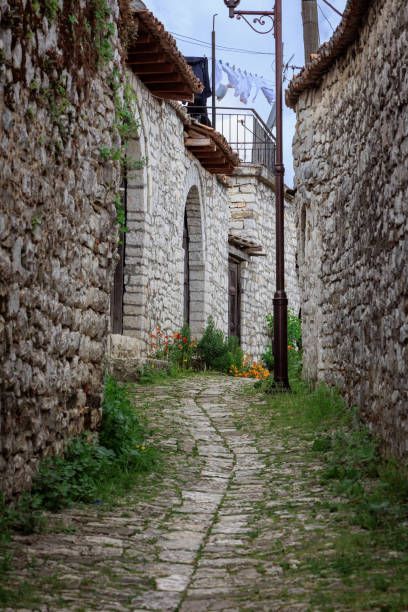 istock Berat old narrow streets in Albania 1410867796