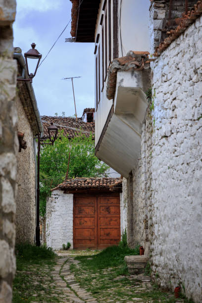 istock Berat old narrow streets in Albania 1410867816
