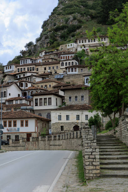 Berat old streets in Albania Albanian old town berat stock pictures, royalty-free photos & images