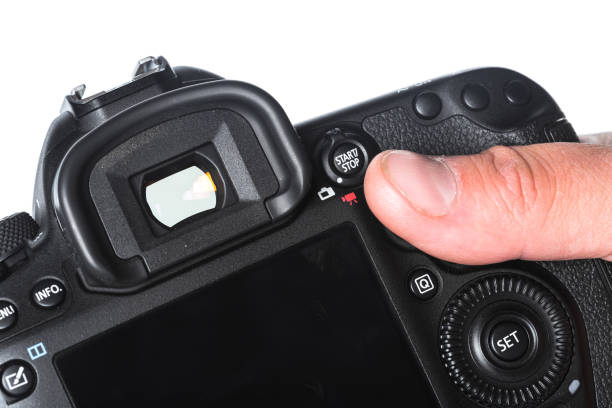 istock Closeup view of digital camera 1410868119