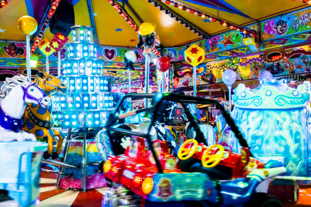 istock fairground merry-go-round with movement 1410868400