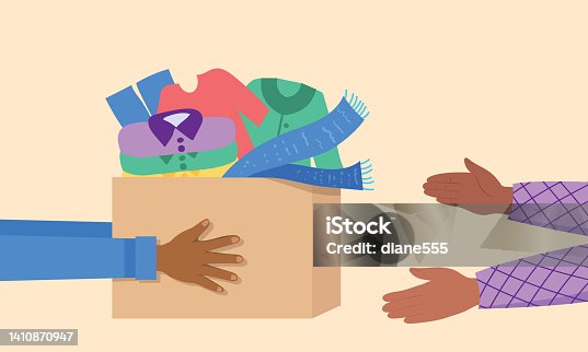 istock Food Donation Box for Charity Drive 1410870947