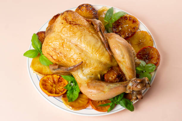 istock Grilled chicken with caramelized apples and oranges 1410873553