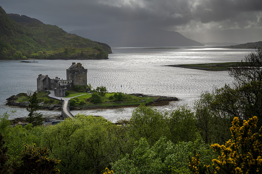 The ruins of Kilchurn castle are on Loch Awe, the longest fresh water loch in Scotland. It can be accessed on foot from Dalmally road on the A85. This image was taken from the opposite bank which can be accessed form a layby on the A819.