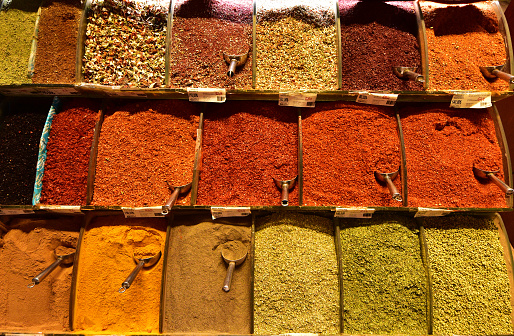 The Spice Bazaar in Istanbul, Turkey is one of the largest bazaars in the city. Located in the Eminönü quarter of the Fatih district, it is the most famous covered shopping complex after the Grand Bazaar.