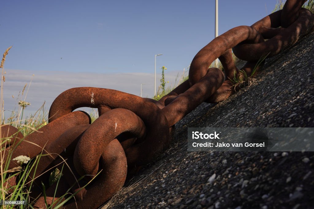 Anchor chain Ankerketting Anchor - Vessel Part Stock Photo