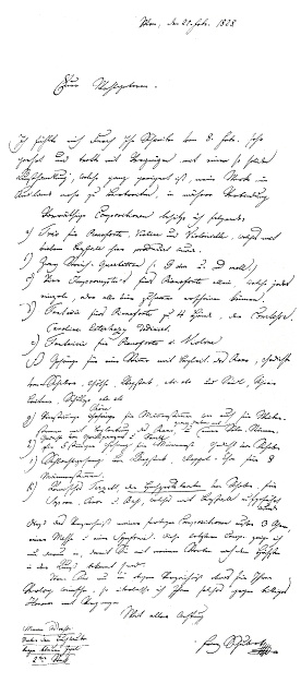istock Letter from Franz Schubert to the sons of B. Schott in Mainz 1410882335