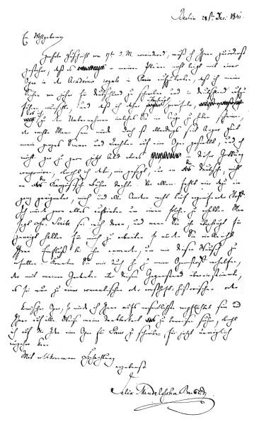 istock Letter from Felix Mendelssohn Bartholdy in 1841 1410882410