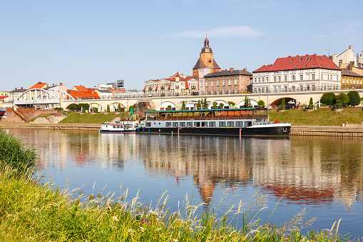 Gorzów Wielkopolski town city at river Warta travel in Poland