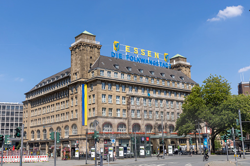 Essen, Germany - Jul 24th 2022: Select hotel Handelshof operates in a prominent building downtown Essen, Germany.