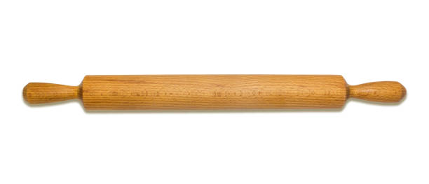 istock Wooden rolling pin isolated on white background 1410886993