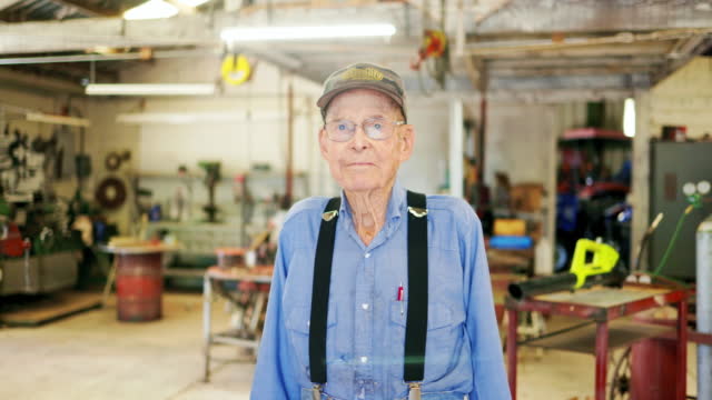Portrait of Senior Farmer WW2 Navy Veteran