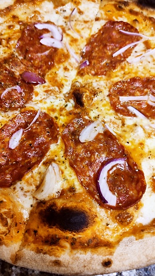 Close up of pizza