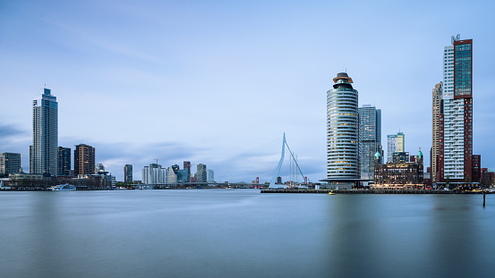 Buildings on the embankment of Rotterdam - the Netherlands