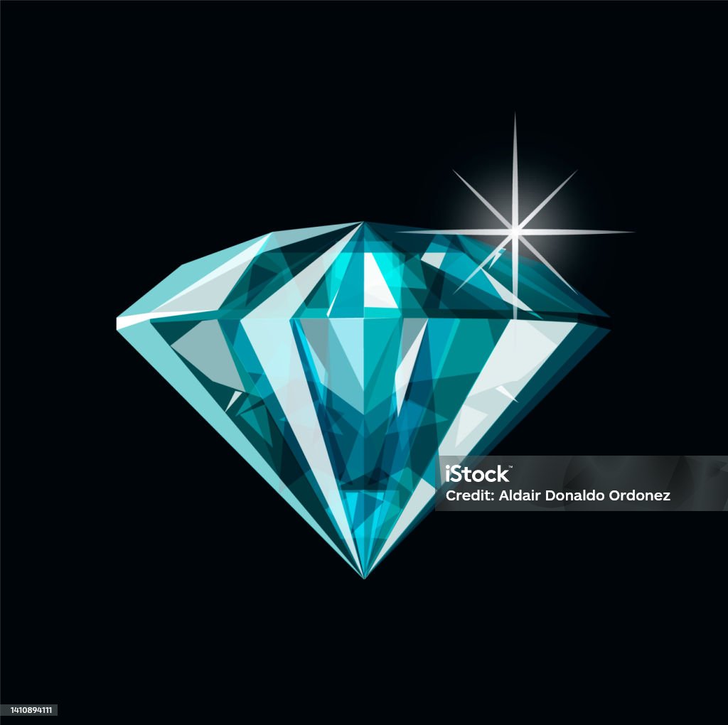Cartoon Diamond Rasterization Diamond Cartoon Vector Illustration Stock Illustration - Download Image ...