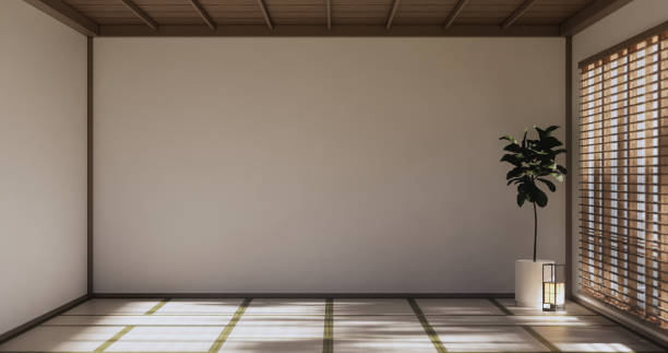 istock yoga interior design,cleaning minimalist room japan style. 3D rendering 1410895441