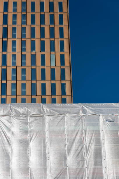 istock Exterior of a tall hotel under construction.. 1410895560