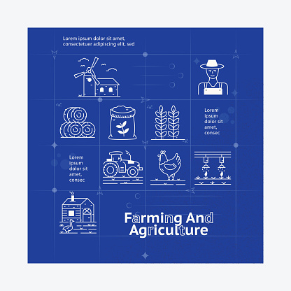 Farming And Agriculture Related Vector Banner Design Concept.