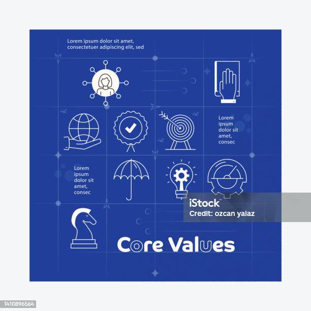 Core Values Related Vector Banner Design Concept Stock Illustration ...
