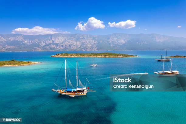 Daily Boat Trip Blue Voyage Boat Tour Sedir Island Ula Muğla Turkey Stock Photo - Download Image Now