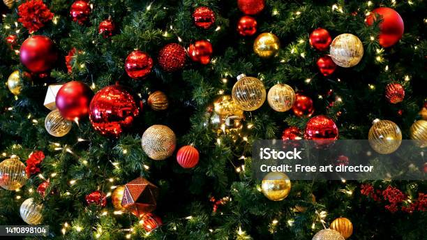 Christmas Tree Decoration As Background Material Stock Photo - Download Image Now - Christmas Ornament, Knick Knack, Christmas Tree