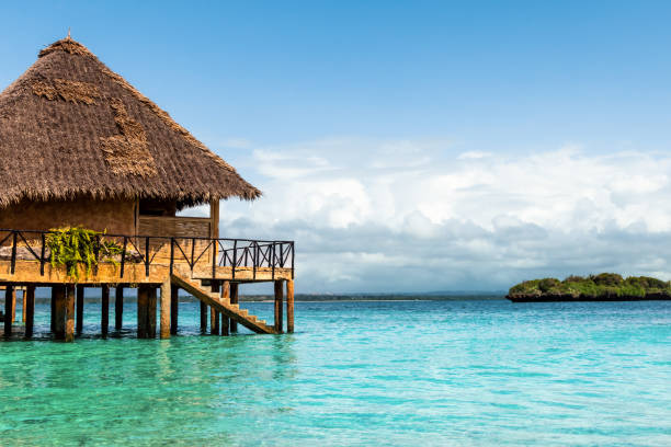 istock Private Over-Water Hut on Tropical Island 1410898849