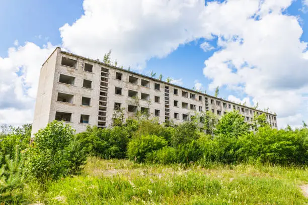 Photo of Abandoned secret Soviet Union military ghost town Irbene in Latvia