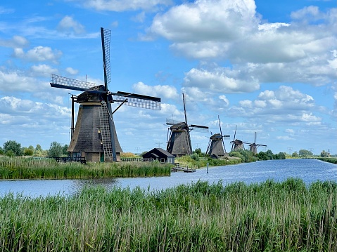 Dutch windmills are a water-management system from the 18th century. Windmills help to control and prevent flooding of polders, but are as revered for their engineering as they are for their beauty.