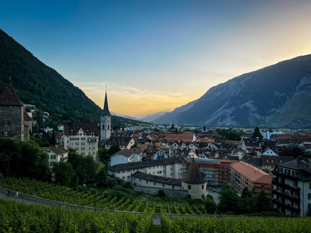 istock Chur cityskyline at evening time 1410904315