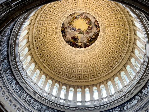 detailed picture of the capitol dome ceiling