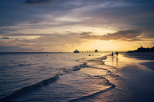 Fort Myers Florida beach at sunset