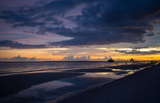 istock Quiet scene Fort Myers beach at sunset 1410904610