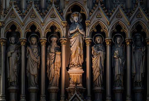 Religious statues in a church of  Saint-Louis des Chartrons - Bordeaux, France